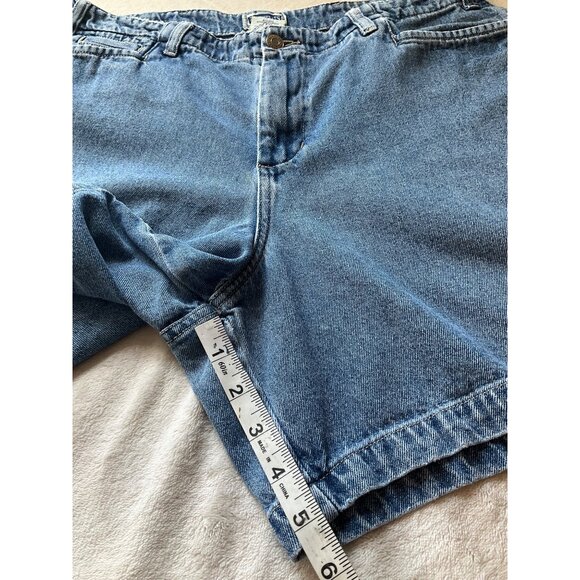 Vintage Essentials Style Womens Sz 16 Denim Jean Shorts Relaxed Fit Cotton - Picture 4 of 8